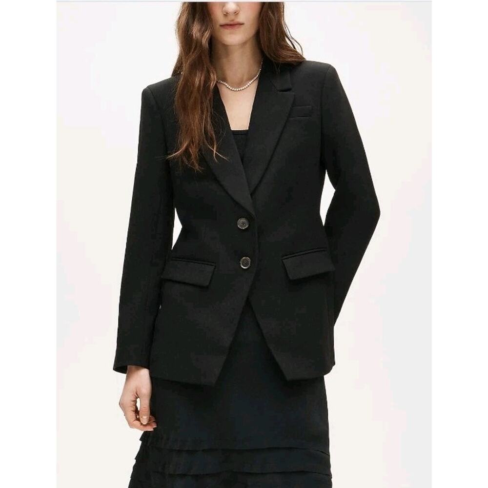 J.Crew Schoolboy 2 Button Classic Blazer Single Breasted Black Size Large K2899